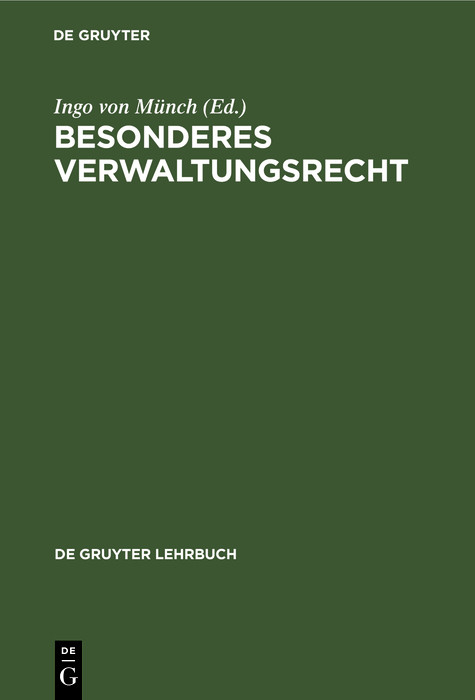 Besonderes Verwaltungsrecht - 