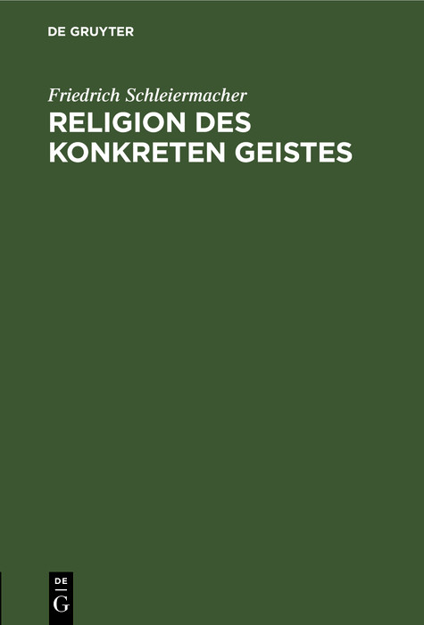 Religion des Konkreten Geistes - Paul Tillich