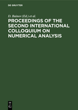 Proceedings of the Second International Colloquium on Numerical Analysis - 