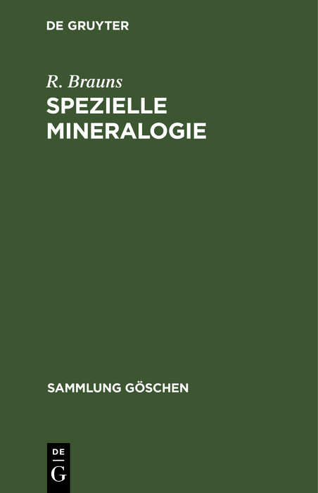 Spezielle Mineralogie - R. Brauns