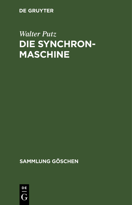 Die Synchronmaschine - Walter Putz