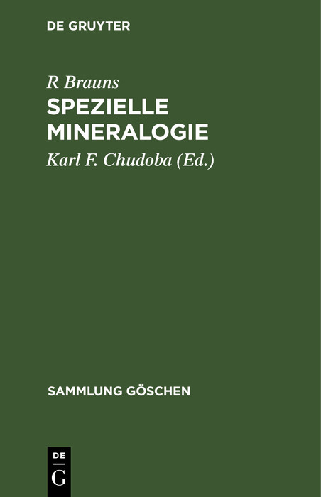 Spezielle Mineralogie - R Brauns