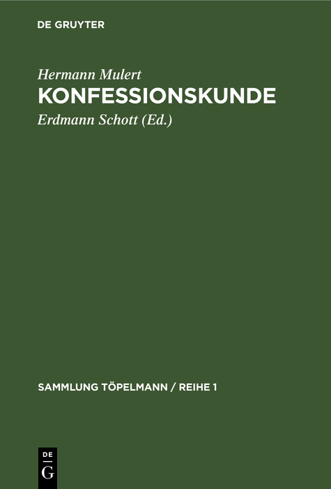 Konfessionskunde - Hermann Mulert