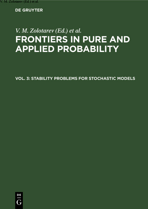 Stability Problems for Stochastic Models - 