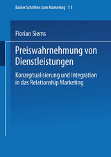 Preiswahrnehmung von Dienstleistungen - Florian Siems