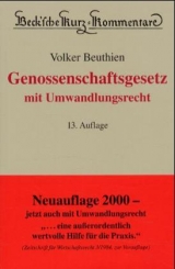 Genossenschaftsgesetz - E H Meyer, Gottfried Meulenbergh, Volker Beuthien