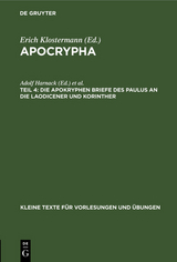Die apokryphen Briefe des Paulus an die Laodicener und Korinther - 