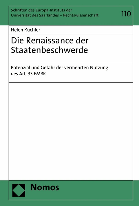 Die Renaissance der Staatenbeschwerde - Helen K&uuml;chler