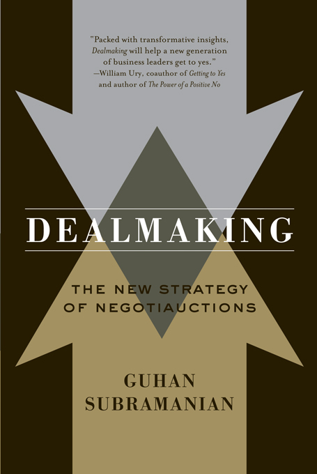Dealmaking - Guhan Subramanian