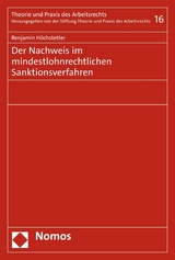 Der Nachweis im mindestlohnrechtlichen Sanktionsverfahren - Benjamin H&ouml;chstetter