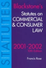 Blackstone's Statutes on Commercial and Consumer Law - Rose, F.D.