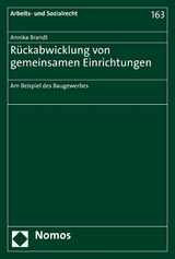 R&uuml;ckabwicklung von gemeinsamen Einrichtungen - Annika Brandt
