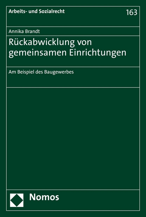 R&uuml;ckabwicklung von gemeinsamen Einrichtungen - Annika Brandt