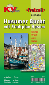 Husumer Bucht mit Stadtplan Husum - 