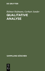 Qualitative Analyse - Helmut Hofmann, Gerhart Jander