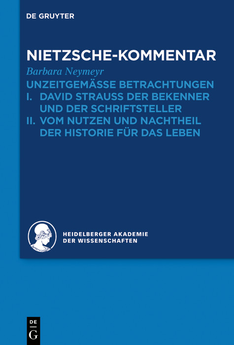 Kommentar zu Nietzsches 'Unzeitgem&auml;ssen Betrachtungen' -  Barbara Neymeyr
