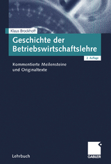 Geschichte der Betriebswirtschaftslehre - 