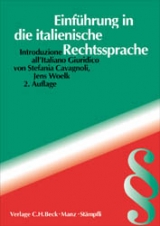 Einführung in die italienische Rechtssprache - Cavagnoli, Stefania; Woelk, Jens