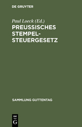 Preußisches Stempelsteuergesetz - 