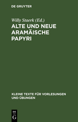 Alte und neue aram&auml;ische Papyri - 