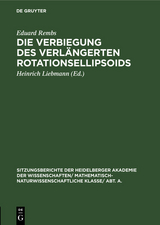 Die Verbiegung des verlängerten Rotationsellipsoids - Eduard Rembs