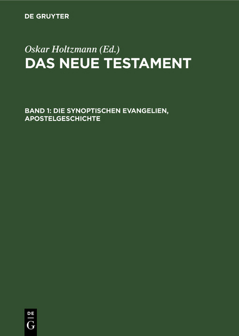 Die synoptischen Evangelien, Apostelgeschichte - 