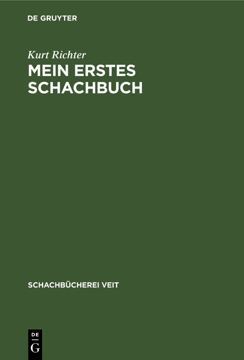 Mein erstes Schachbuch - Kurt Richter