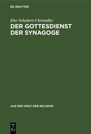 Der Gottesdienst der Synagoge