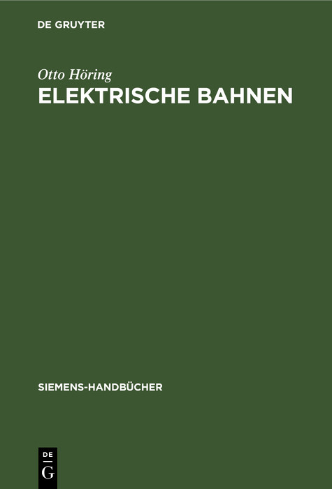 Elektrische Bahnen - Otto H&ouml;ring