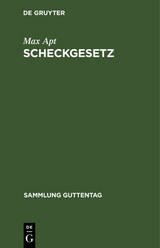 Scheckgesetz - Max Apt