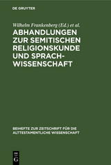 Abhandlungen zur semitischen Religionskunde und Sprachwissenschaft - 