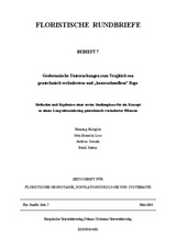 Geobotanische Untersuchungen zum Vergleich von gentechnisch ver&auml;ndertem und &bdquo;konventionellem&ldquo; Raps - Henning Haeupler, G&ouml;tz H Loos, Andreas Sarazin, Bertil Surkus