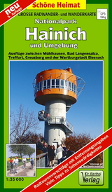 Gro&szlig;e Radwander- und Wanderkarte Nationalpark Hainich und Umgebung