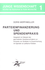 Parteienfinanzierung und Spendenpraxis - Doris Werthm&uuml;ller