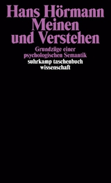Meinen und Verstehen - Hans H&ouml;rmann