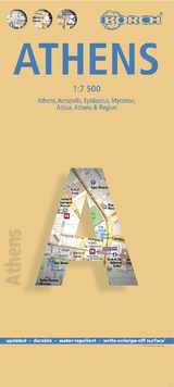 Athens, Athen, Borch Map - 