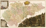 Historische Karte: Erzgebirgischer Kreis &ndash; Carte von Ertzgeb&uuml;rgischen Creysse in Churfurstenthum Sachssen mit allen derinnen befindlichen Aembtern und Herrschafften 1760 (Plano) - Peter (der J&uuml;ngere) Schenk