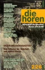 die horen - Zeitschrift f&uuml;r Literatur, Kunst und Kritik - 
