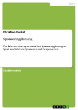 Sponsoringplanung - Christian Hackel