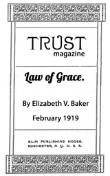 Law and Grace - Elizabeth V. Baker