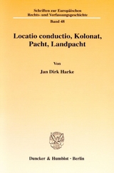 Locatio conductio, Kolonat, Pacht, Landpacht. - Jan Dirk Harke