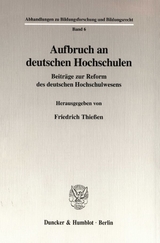 Aufbruch an deutschen Hochschulen. - 