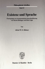 Existenz und Sprache. - Alfred W. E. H&uuml;bner