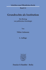 Grundrechte als Institution. - Niklas Luhmann