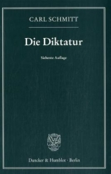 Die Diktatur. - Carl Schmitt
