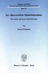 Der v&ouml;lkerrechtliche Minderheitenschutz. - Sarah Pritchard