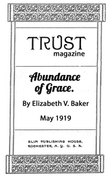 Abundance of Grace - Elizabeth V. Baker