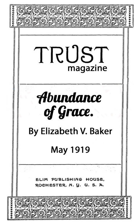 Abundance of Grace - Elizabeth V. Baker