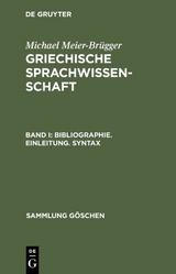 Bibliographie. Einleitung. Syntax - Michael Meier-Br&uuml;gger
