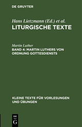 Martin Luthers Von Ordnung Gottesdiensts - Martin Luther